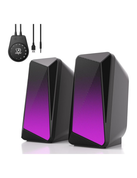 Altavoces de Computadora 2.0 Soulion C30 USB y AUX Negro