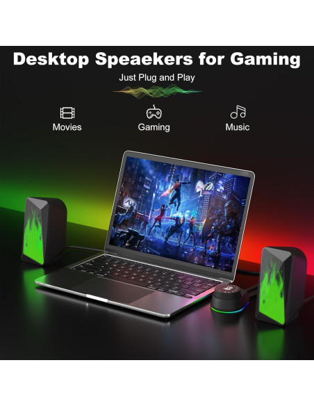 Altavoces de Computadora 2.0 Soulion C30 USB y AUX Negro