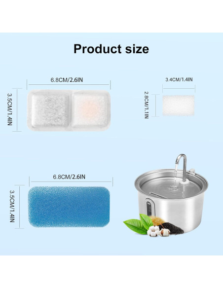 Filtros de Agua para Gatos Bravelk - Paquete de 12 Unidades