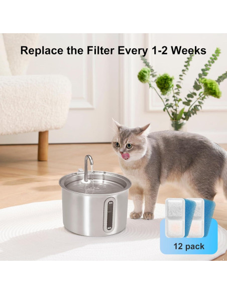 Filtros de Agua para Gatos Bravelk - Paquete de 12 Unidades