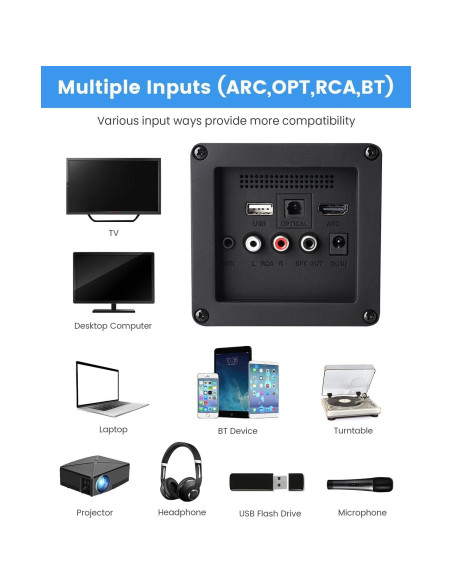 Altavoces de Estantería Alimentados Orroplus 70W Bluetooth 2.0