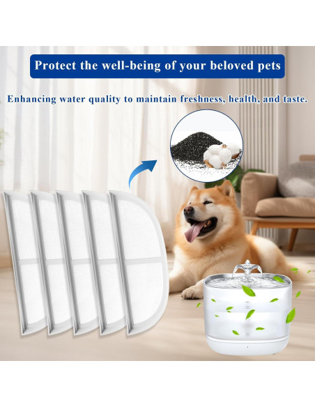 10 Filtros de Reemplazo Vofiiln para Fuente de Agua Mascotas