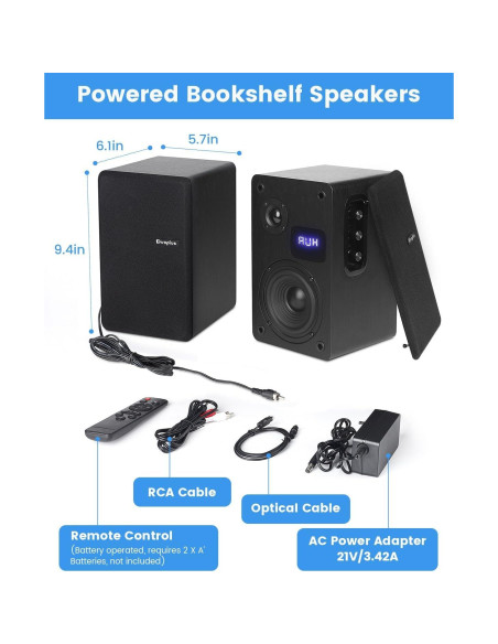 Altavoces de Estantería Alimentados Orroplus 70W Bluetooth 2.0