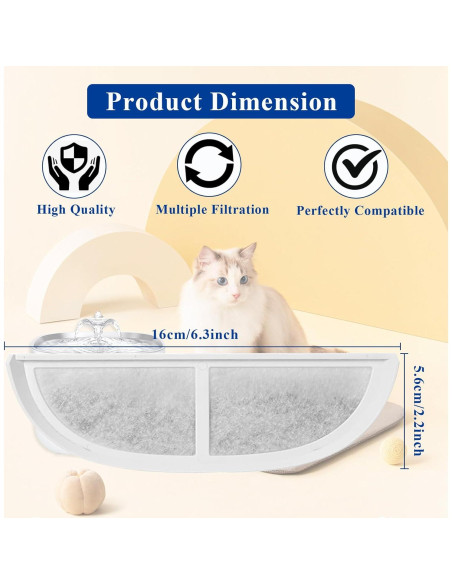 10 Filtros de Reemplazo Vofiiln para Fuente de Agua Mascotas