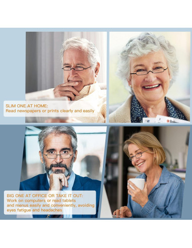 Gafas de Lectura Portátiles TOUK Anti Luz Azul 2 Pares