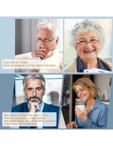 Gafas de Lectura Portátiles TOUK Anti Luz Azul 2 Pares