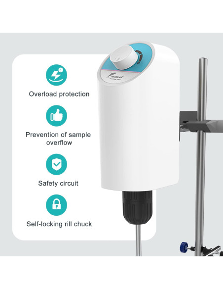 Mezclador de Varilla Eléctrico JOANLAB JLOS-10L 10L 100-2000RPM