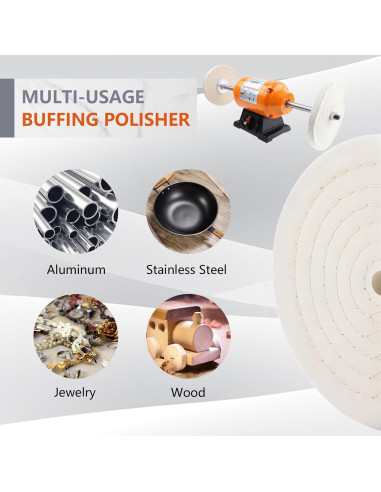 Pulidora de Banco T TOOLSPACE 8" para Metal y Joyería