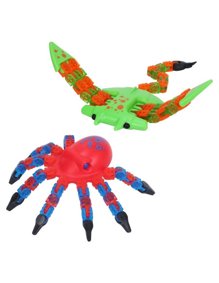 Combo Criaturas Klixx Oceánicas - Manta Raya y Pulpo para Niños