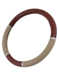 Cubierta de Volante BDK 15" Beige Madera Oscura Ecológica 2