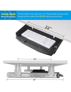 Bandeja de Teclado de Acero Ciao Stilista 71.12x27.94cm 2