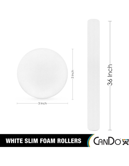 Rodillo de Espuma CanDo Slim 3" x 91.44 cm para Ejercicio