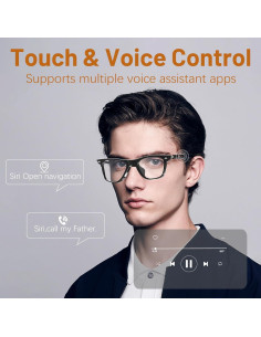 Gafas Inteligentes Bluetooth QJF-E13 C Anti Luz Azul Unisex 2