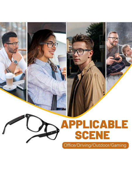 Gafas Inteligentes Bluetooth QJF-E13 C Anti Luz Azul Unisex