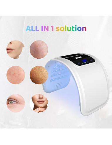 Máscara de Luz LED Terapia Roja y Azul Beimei BM-008 19x26cm