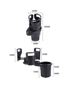 Soporte para Tazas 2 en 1 Genérico Ajustable 360 Negro 2