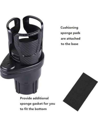 Soporte para Tazas 2 en 1 Genérico Ajustable 360 Negro