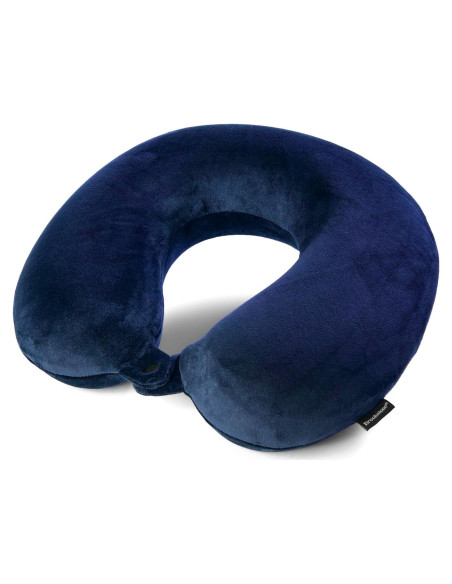 Almohada de Viaje Brookstone Espuma Viscoelástica Azul