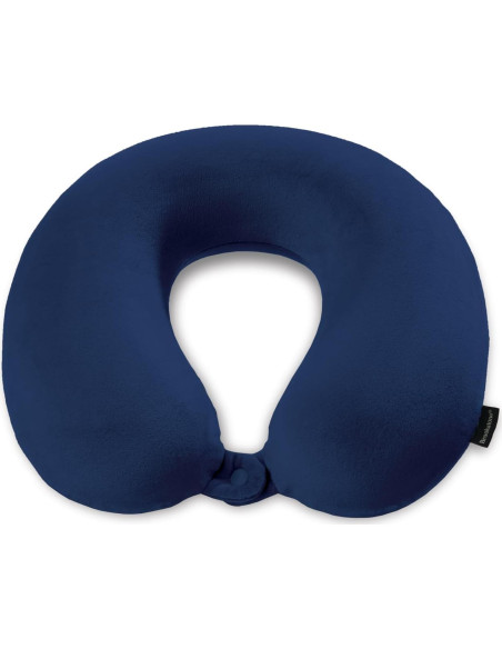 Almohada de Viaje Brookstone Espuma Viscoelástica Azul