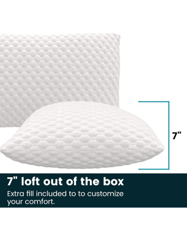 Almohada King Ergo-Pedic ZenCloud Gel Memory Foam Ajustable