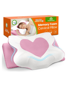 Almohada Cervical Ergonómica TranquilMoments Rosa Tamaño Reina