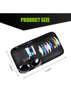 Organizador de Visera para Coche Dawfall - Multi-función Negro 2