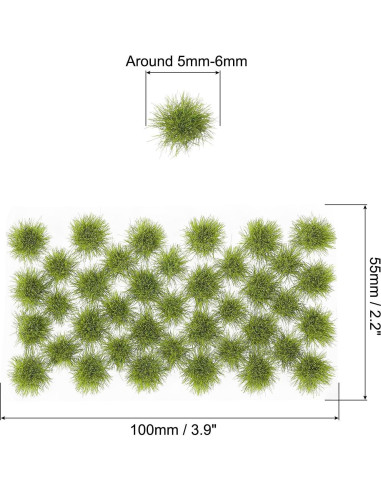 Terreno de Hierba Estática PATIKIL 2 Juegos 56Pcs Verde Amarillo