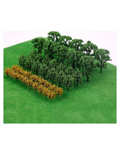 Árboles en miniatura ZEZEFUFU 50pcs para paisaje modelo