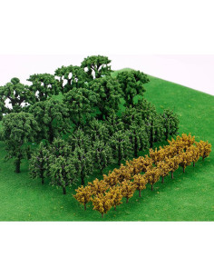 Árboles en miniatura ZEZEFUFU 50pcs para paisaje modelo 2