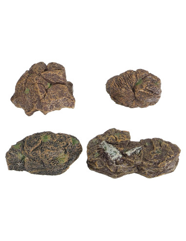 4 Piezas Adornos de Piedra Miniatura DOITOOL para Jardín