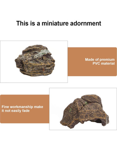 4 Piezas Adornos de Piedra Miniatura DOITOOL para Jardín