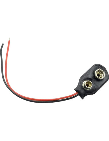 10 Clips de Batería de 9V HiLetgo Tipo I con Cable 15cm