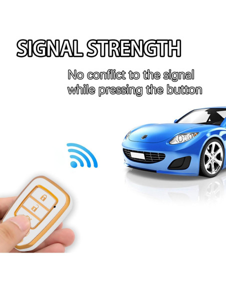 Funda de Llave TPU Blanca WORCAS para Honda Accord Civic CR-V