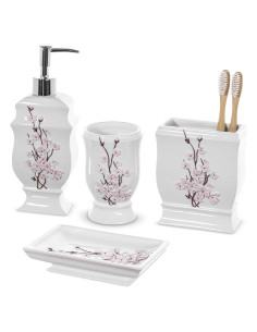 Juego de baño Creative Scents Vanda 4 piezas Floral