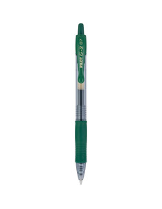 Bolígrafos de Gel Pilot G2 Premium 0.7mm Verde Cazador - 12 Unidades 2