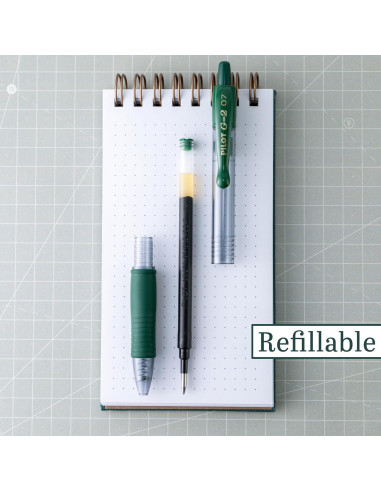 Bolígrafos de Gel Pilot G2 Premium 0.7mm Verde Cazador - 12 Unidades