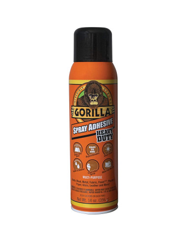 Adhesivo en aerosol Gorilla 4 latas 396g alta resistencia transparente