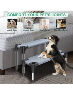 Escaleras para Perros Pequeños Dopliv 2 Niveles Antideslizantes 2