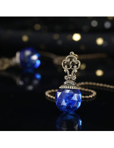 Cadenas de Tirar para Ventilador de Techo Hicarer - 4 Piezas Cristal Azul 2