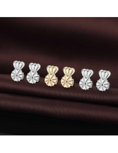 Elevadores de Pendientes DELECOE Hipoalergénicos Ajustables Oro 14K 2