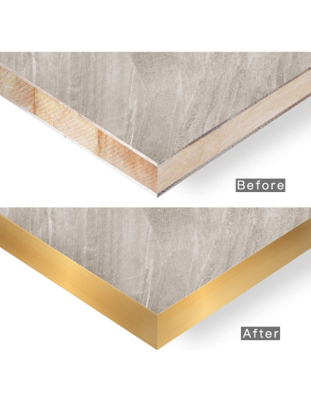 Banda de Biselado Dorada ZYJT 2.54cm x 30.48m PVC Aluminio