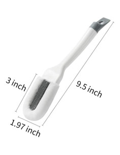 Cepillo de Limpieza de Zapatos Feelorna Blanco 24 cm Suave 2