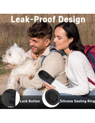 Botella de Agua Portátil para Perros Maiiu 550ml - Antifugas