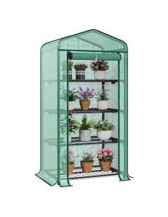 Invernadero Mini YITAHOME 4 Niveles Portátil Verde 157.5x68.6cm