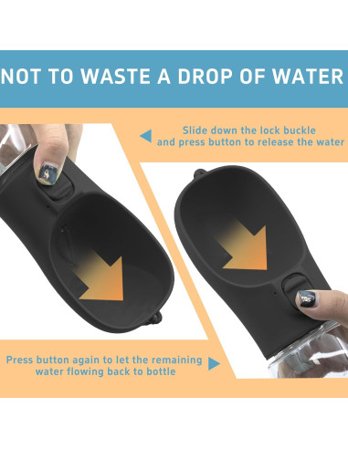 Botella de Agua Portátil para Perros Maiiu 550ml - Antifugas