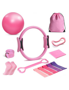 Kit de Pilates para Mujeres Yuheybe - 13 Piezas con Anillo y Pelotas