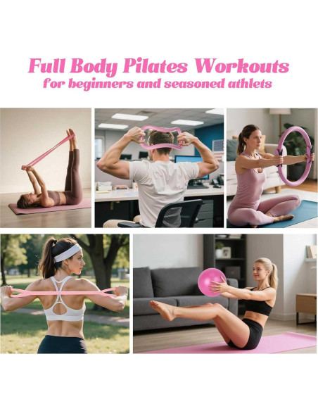 Kit de Pilates para Mujeres Yuheybe - 13 Piezas con Anillo y Pelotas Kit de Pilates para Mujeres Yuheybe - 13 Piezas con Anillo y Pelotas