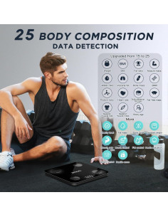 Báscula Digital TOPMAKE CF516 con Análisis Corporal 25 en 1 2