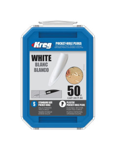 Tapones de Plástico Blancos Kreg TAP-WHT-50 - 50 Unidades