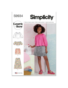 Patrón de Costura Simplicidad SS9934A para Niñas 7-14